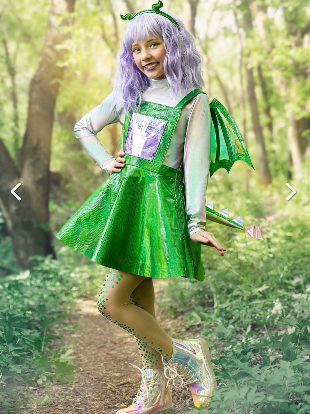 Dragon Girl Costume with Wings